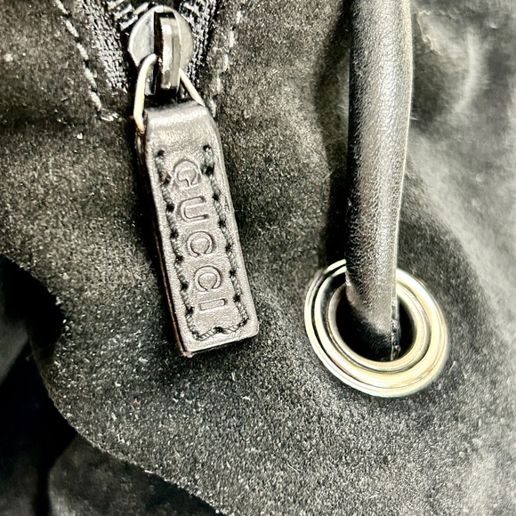 RARE Gucci vintage GG Suede shoulder bag - Picture 5 of 15